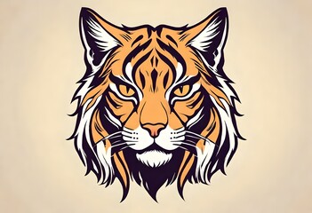 This premium high-quality tiger illustration is a beautiful and elegant design for any product