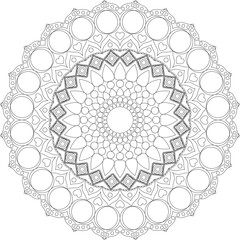 Vector Mandala Coloring Pages & Books