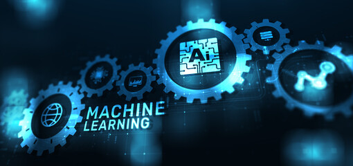 Machine Deep learning algorithms, Artificial intelligence, AI, Automation and modern technology in business as concept.
