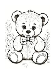 Little bear coloring page