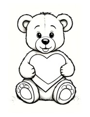 Little bear coloring page