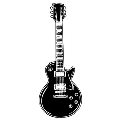 guitar musical instrument flat vector icon for music