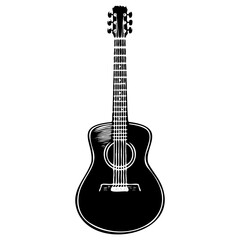 Obraz premium guitar musical instrument flat vector icon for music