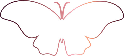 Butterfly gradient decoration and design.