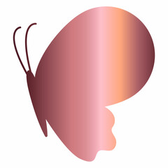 Butterfly gradient decoration and design.