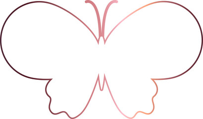 Butterfly gradient decoration and design.