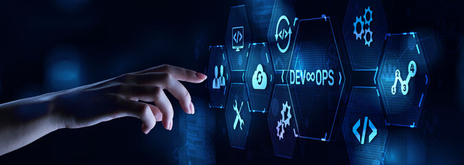 DevOps Methodology Development Operations agil programming technology concept.