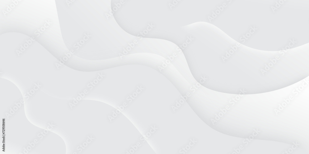 Aufkleber abstract white and light gray wave modern soft luxury texture with smooth and clean vector subtle ba