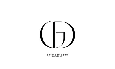 Fototapeta premium GD, DG, G, D, Abstract Letters Logo Monogram