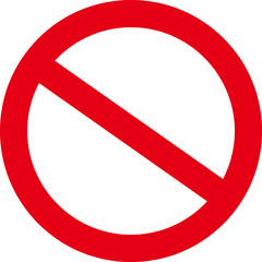 Sign forbidden. No sign. Icon symbol ban. Do Not Enter. Red circle sign stop entry and slash line isolated on transparent background. Mark prohibited. - obrazy, fototapety, plakaty