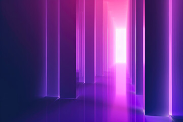 Vertical Gradient: Tranquil Neon Purple Dreamscape