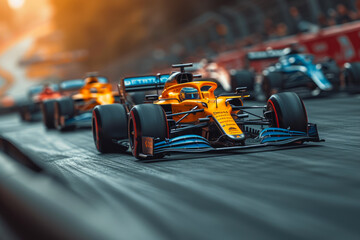 Sleek Speed: Formula 1 Racing Machines - obrazy, fototapety, plakaty