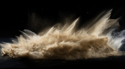Dust isolated on black background