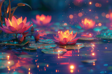 Serenity Amongst Luminous Lily Pads