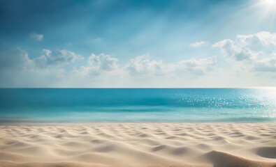 Fototapeta na wymiar Serene summer beach scene with sand and sea
