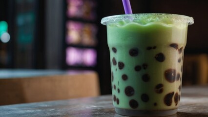 Mint Chocolate Bubble Tea: A chocolatey treat with a hint of mint, often made with milk and served with boba.