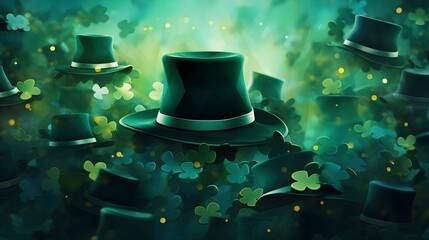 Enchanted Forest of Floating Shamrock Hats