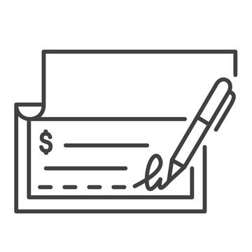 Personal Check Vector Illustration Icon Design