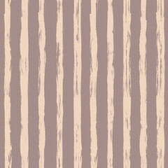 Cream Painted Stripes Decorative vector seamless pattern. Repeating background. Tileable wallpaper print.