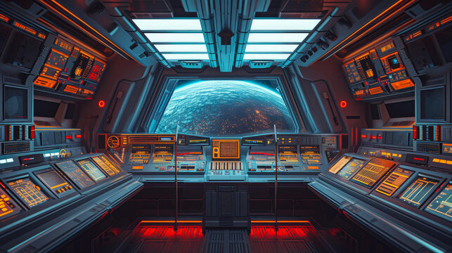 Future Frontier: Cyberpunk Starfleet Interface