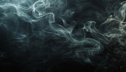 Experience Luxury with a Sophisticated Wallpaper - Delicate Wisps of Smoke Against a Black Background