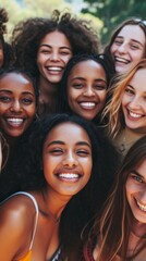 Obraz premium A group of women standing next to each other
