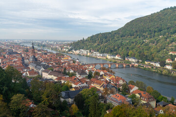 Naklejka na ściany i meble Germany, Heidelberg landscape old town
