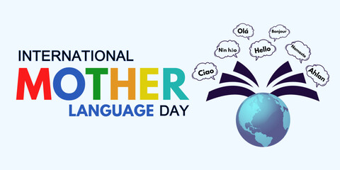 Scripted Beauty: Exploring Languages Around the Globe. International Mother language day, celebration banner Design