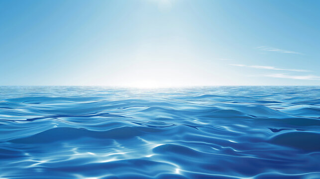 Sky ocean water surface. Generative Ai