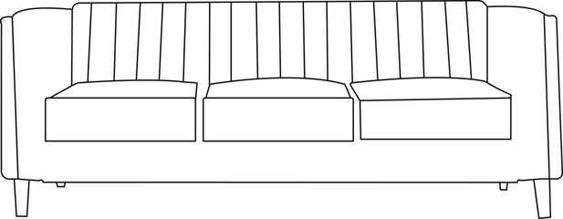 Sofa Furniture line set icon ector illustration .