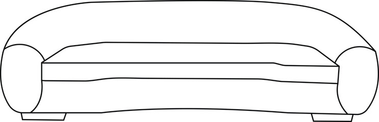 Sofa Furniture line set icon ector illustration .