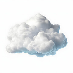 fluffy cloud on a white background, white beautiful cloud