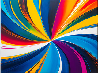 Colorful Abstract Fusion: Vibrant Palette in Artistic Chaos. generative AI