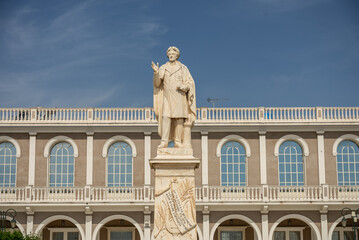 Obraz premium Greek church. Church in Zakynthos town, Greece. Zakynthos town city. Church, castle in Zante, Zakynthos.