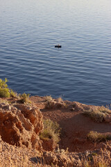 Beautiful view of Biokovo mountain and Adriatic Sea in Brela, Croatia.