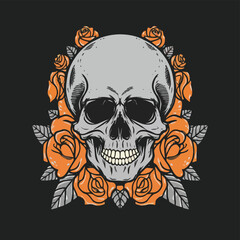 Skeleton T-shirt Design.