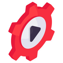 Modern design icon of video setting 