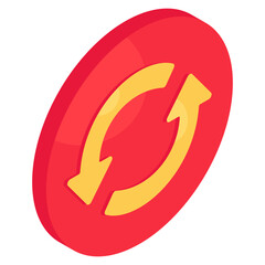 A perfect design icon of refresh arrow