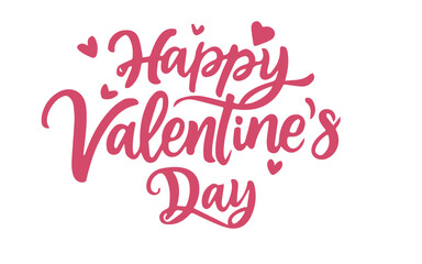 Happy Valentine's Day Lettering red Text stock illustration