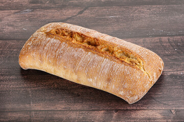 Italian ciabatta bread fresh and crust
