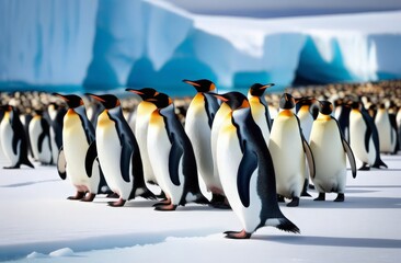emperor penguins in the snow