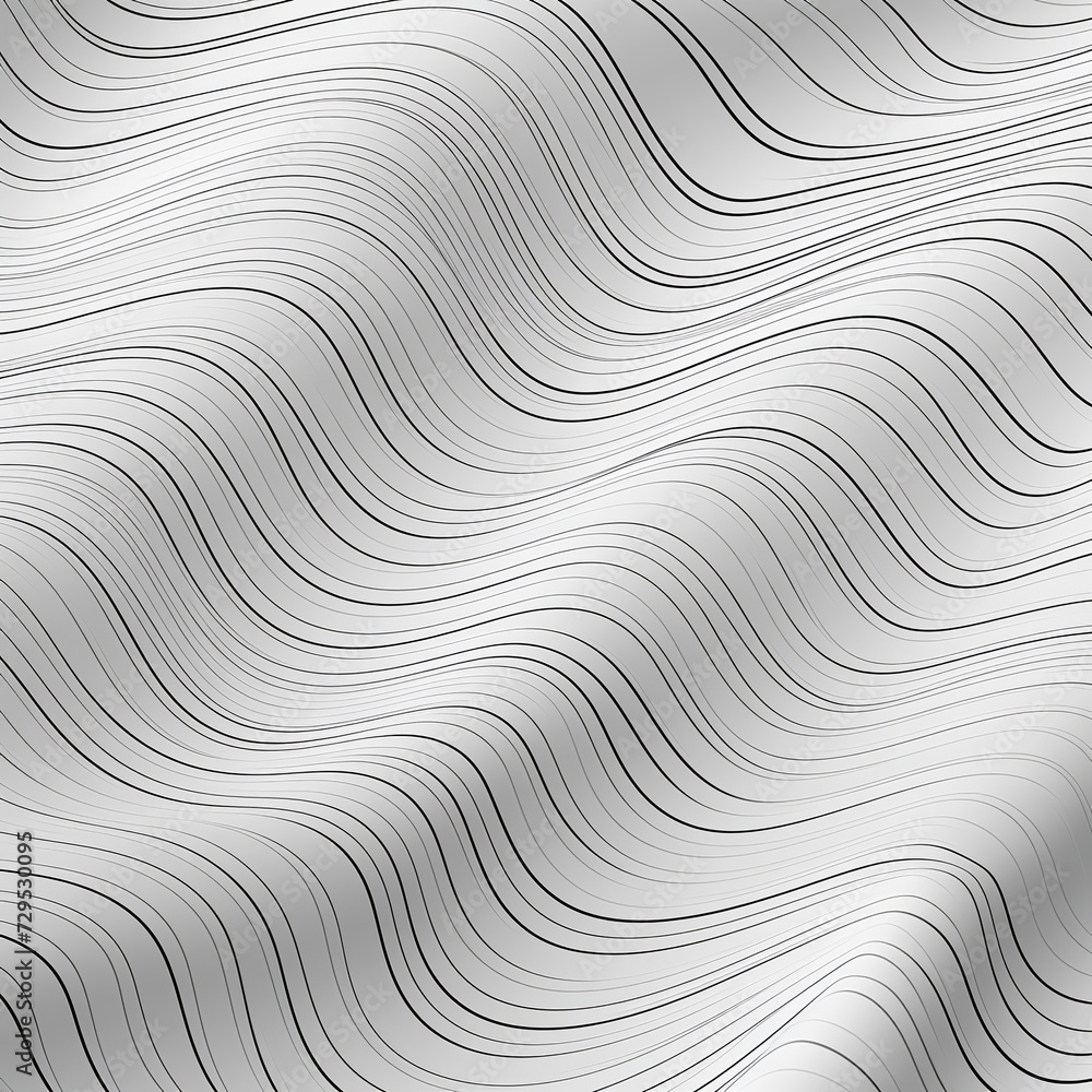 Poster abstract grey wave lines on transparent background. technology, data science, geometric border patte