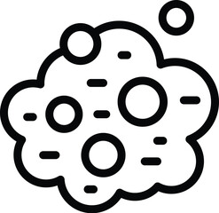 Obraz premium Air co2 smokes icon outline vector. Car fumes climate. Emission pipe