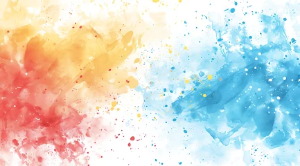 Tuinposter colorful brushes watercolor watercolor splash stock i © AQsd