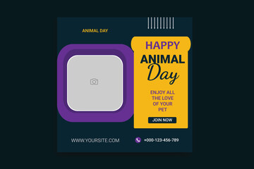 Pet Social Media Post, Pet Banner Design, pet template 