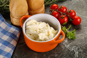 Italian delicous stracciatella cheese