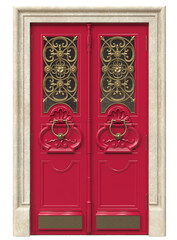 Entrance classic doors for the house