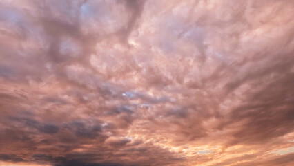 nice sunrise golden clouds on the sky bg - photo of nature