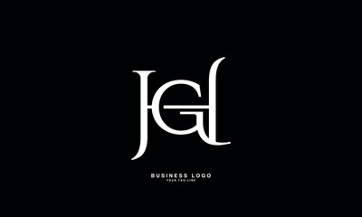GH, HG, G, H, Abstract Letters Logo Monogram