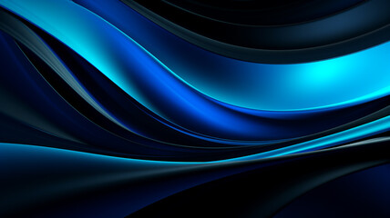  blue and cyan wave abstract background - obrazy, fototapety, plakaty